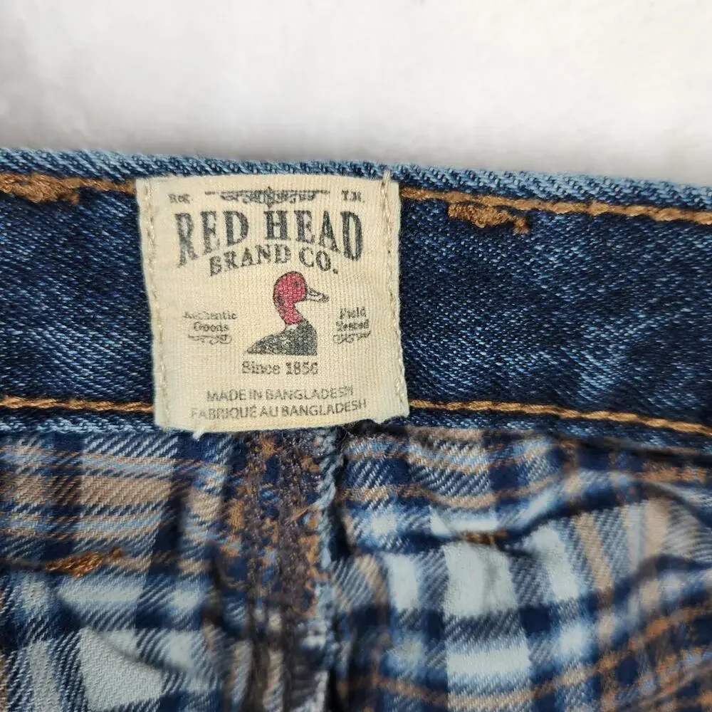 Red Head Brand Flannel Lined Jeans Blue‎ Size 40x30 Cotton